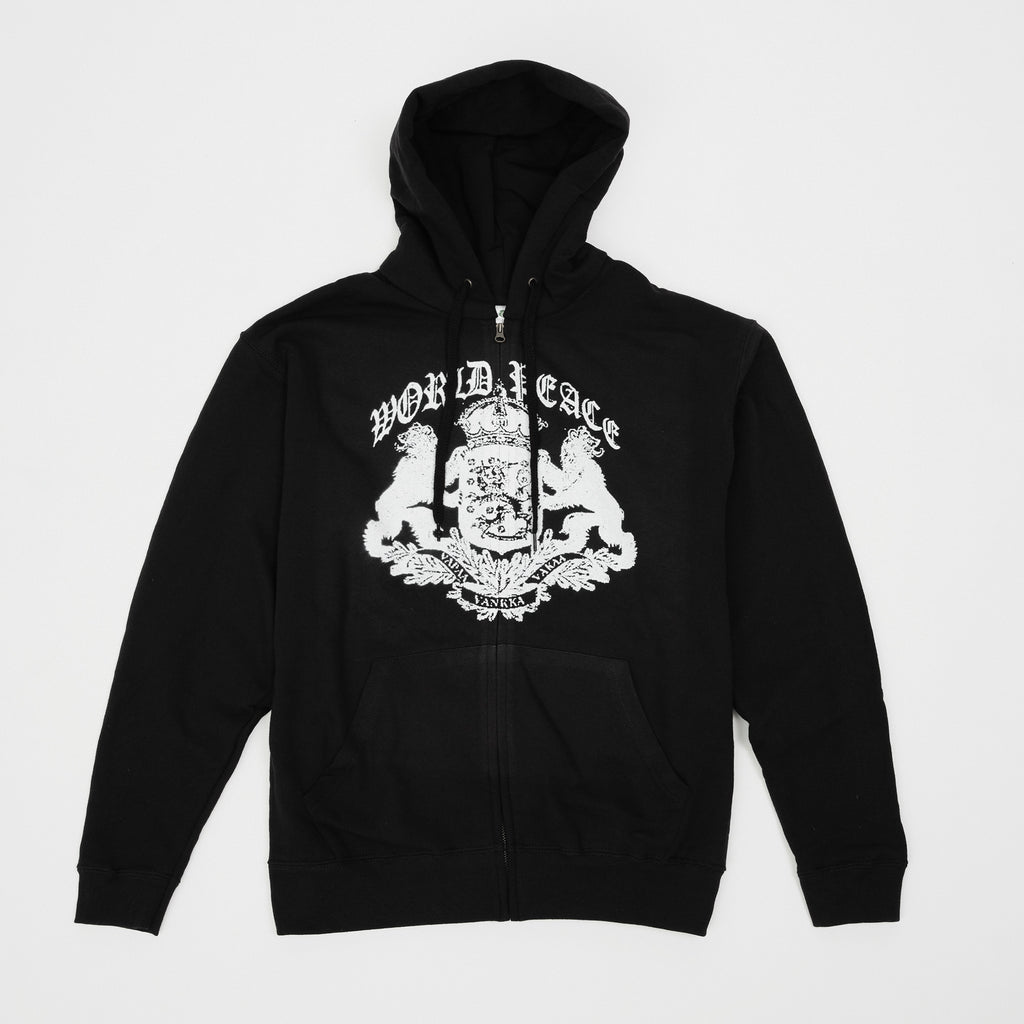 CREST ZIP HOODIE in black