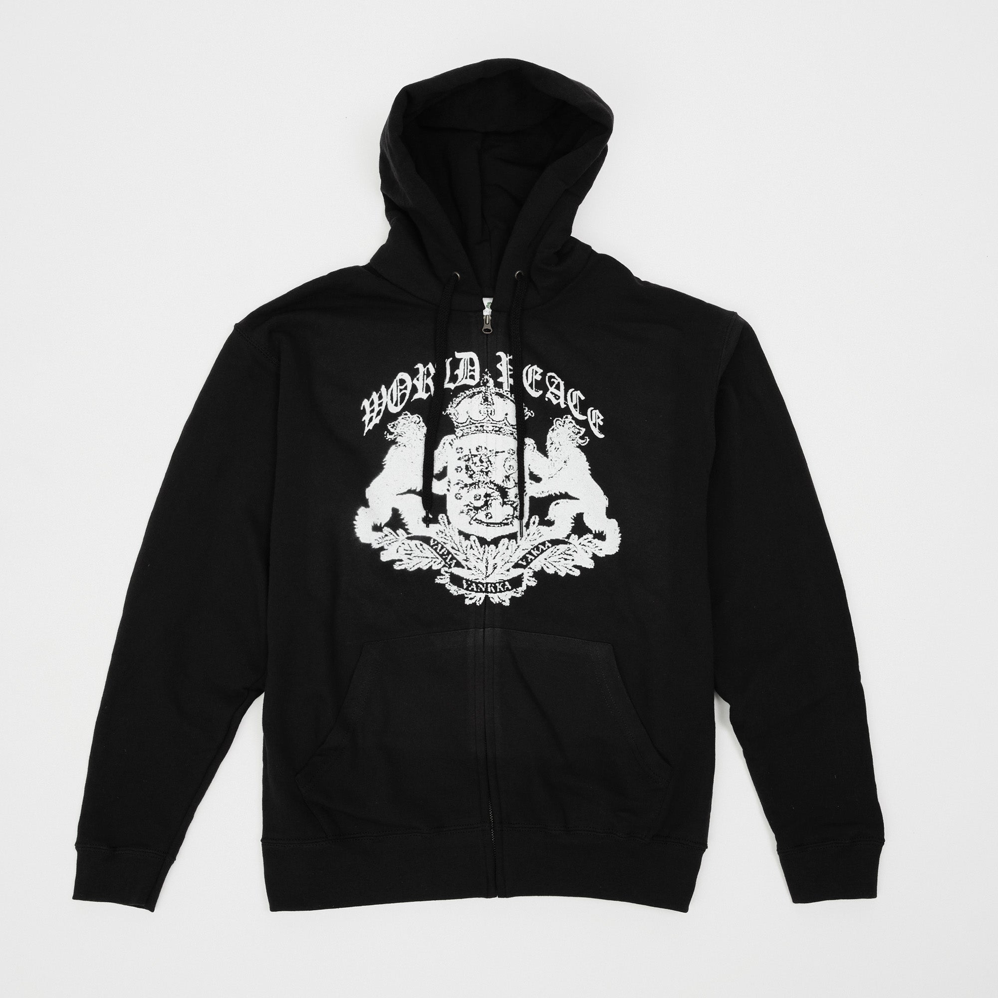 CREST ZIP HOODIE in black