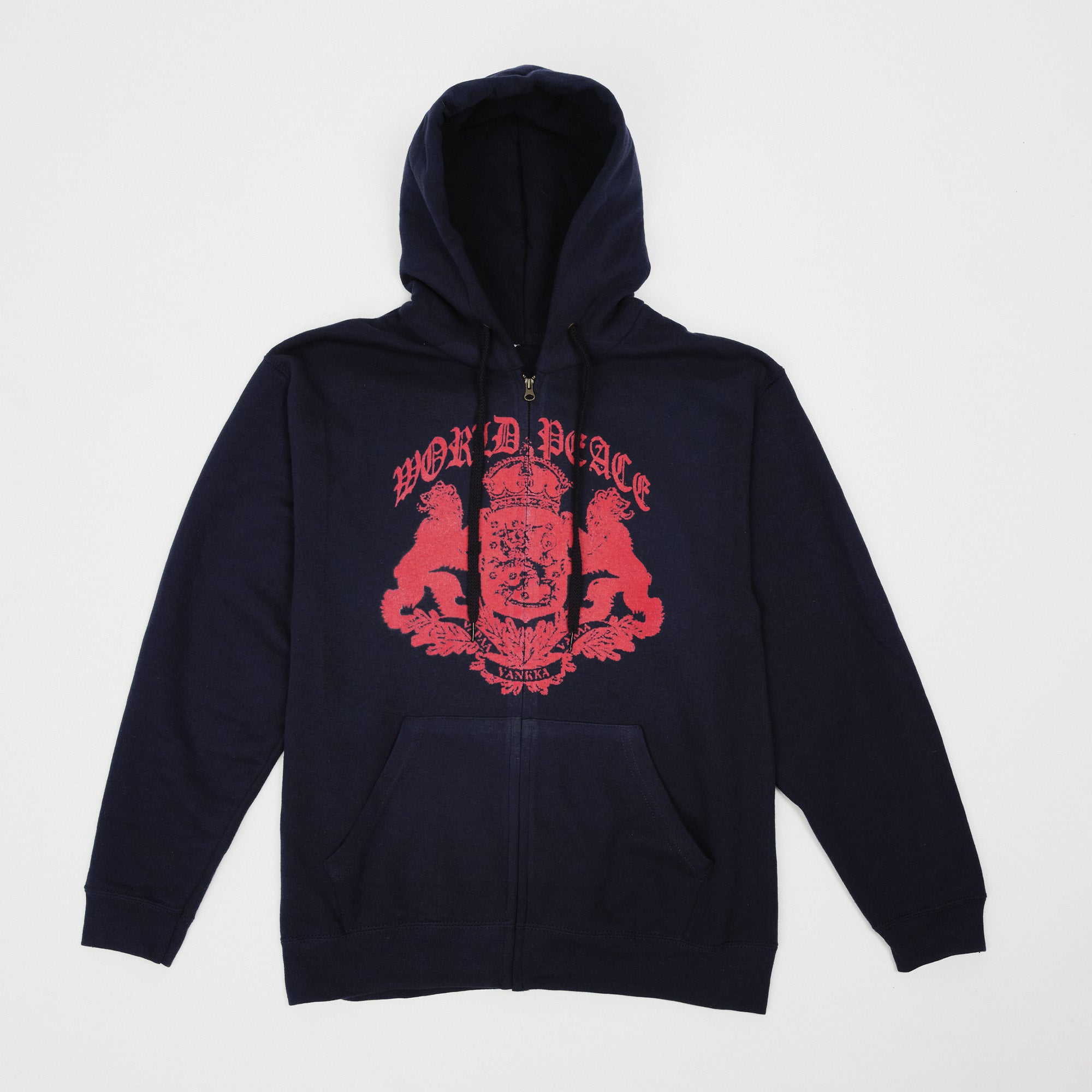 CREST ZIP HOODIE in navy